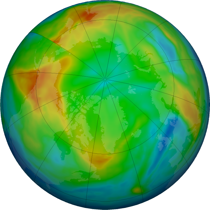 Arctic ozone map for 28 December 2016